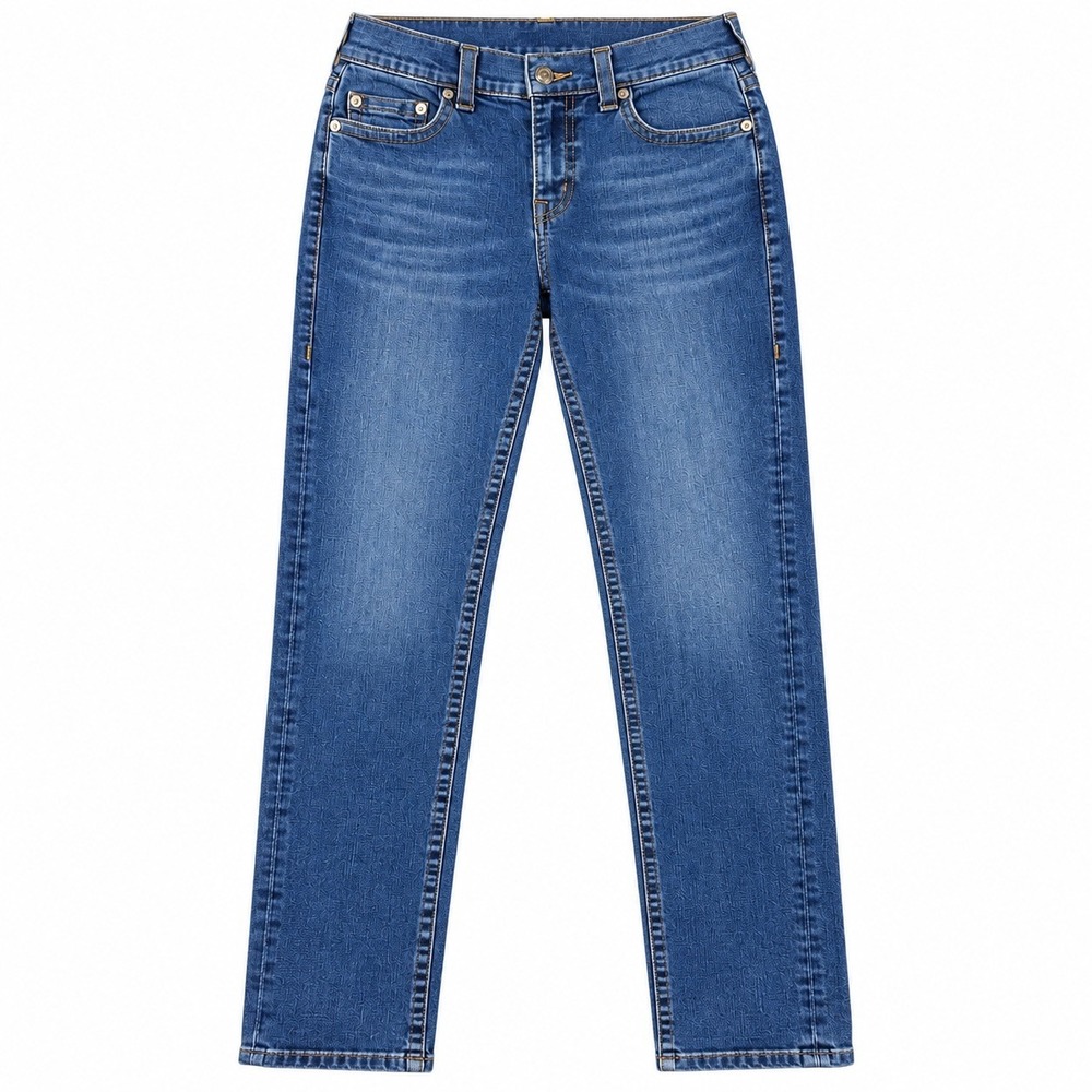 True Religion Geno Men's Relaxed Slim Jeans Medium Wash Stretch Denim Size 28